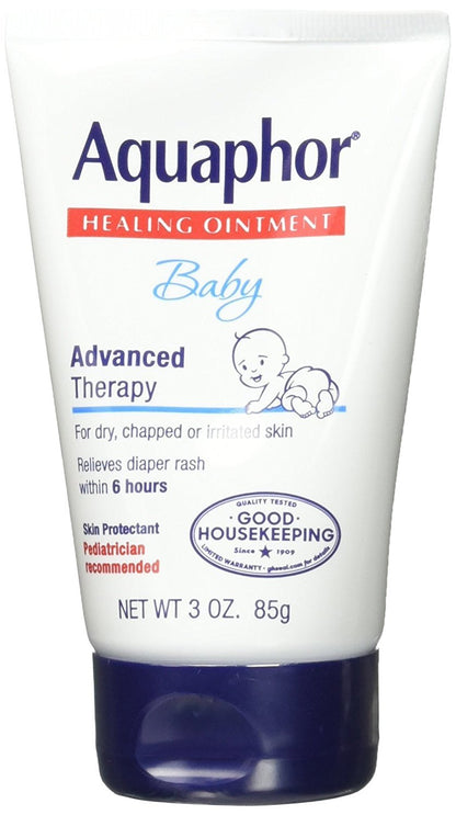 Aquaphor Baby Healing Ointment (14 Oz) + 3-in-1 Diaper Rash Cream (3.5 Oz), Hypoallergenic and Fragrance Free Skin Care Set for Babies