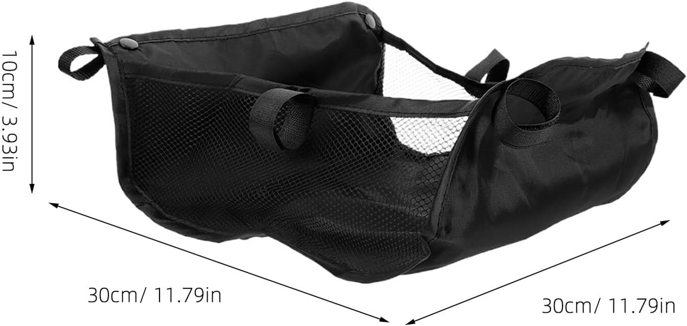 2pcs Universal Stroller Basket Attachment Large Capacity Under Stroller Storage Bag for Trend Wagon Accessories and Easy to Install Organizer for Stroller Storage