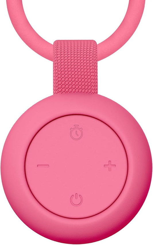 Portable Baby Sound Machine [White Noise for Babies Kids Adults][Timer Function][12 Soothing Sounds] 15 Hours Battery Life, Travel,Registry Gift,Shower,Clips on Baby Stroller.Rose