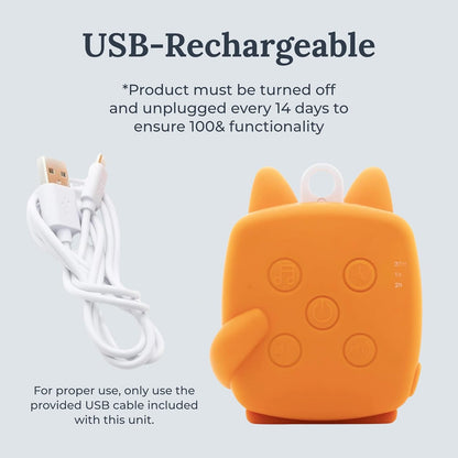 Yogasleep Pocket Baby Soother Fox, White Noise Machine, 6 Soothing Sounds & Timer for Better Sleep, Includes Brown Noise & Lullabies, Compact Size for Travel & Child Safe, Must Have Registry Gift