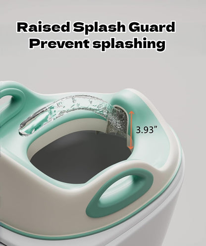 Potty Training Seat for Boys and Girls – Baby Potty Training Seat with Detachable Soft Cushion Sturdy Handle and Backrest，Toddler Potty Training Toilet Seat for Kids, Splash Guard for Toilet Toddler
