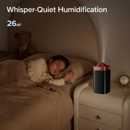 Portable Mini Cool Mist Humidifier, 400ml Ultrasonic Humidifier with 7 Color Night Lights, 2 Mist Modes, 10-20 Hours Runtime, Ultra-Quiet for Bedroom, Nursery, Office, Car, USB Powered (White)