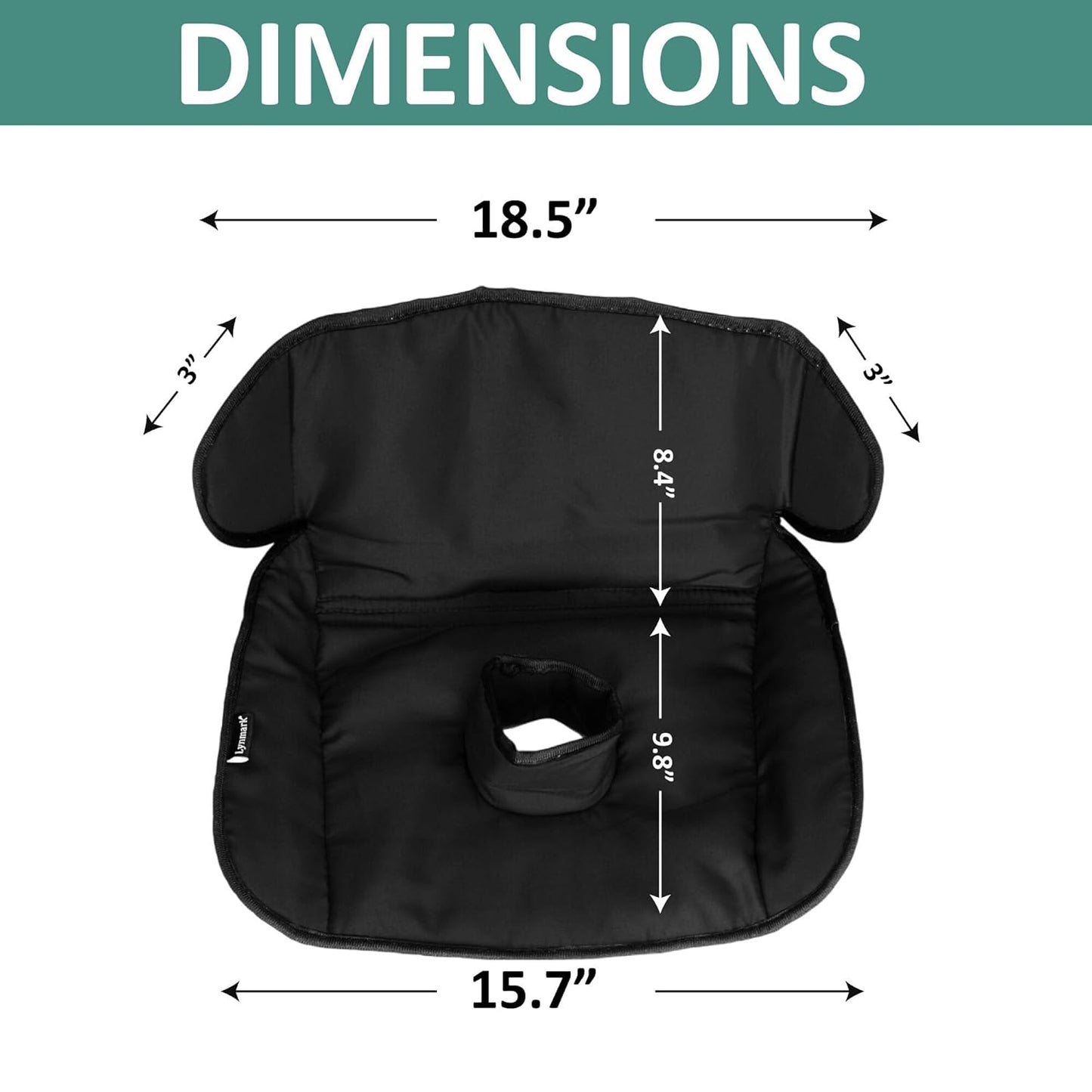 Lynmark® 2x Potty Training Car Seat Protector for Child Car Seat- Waterproof Soft Car Seat Piddle Pads for Toddlers, Baby- Travel-Friendly Washable Liner for Spills, Nappy Leak, Accident- Grey & Black