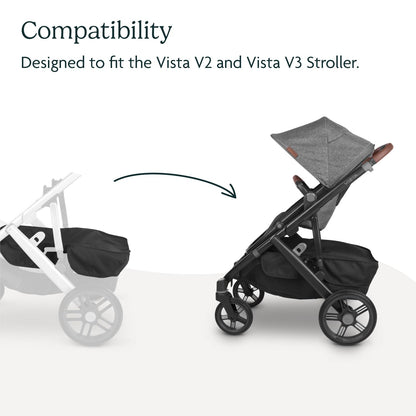 UPPAbaby Basket Cover for Vista V2 and Vista V3 Strollers - Protects and Conceals Belongings - Easy Attachment and Access - Water-Resistant Material