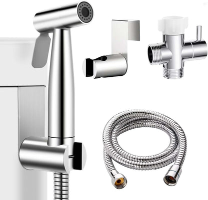 Handheld Bidet Sprayer for Toilet, IDMAX Jet Sprayer for Toilet Muslim Shower Set with 49-inch Hose and Bracket, Adjustable Bidet Attachment Water Pressure Controlfor Feminine Wash