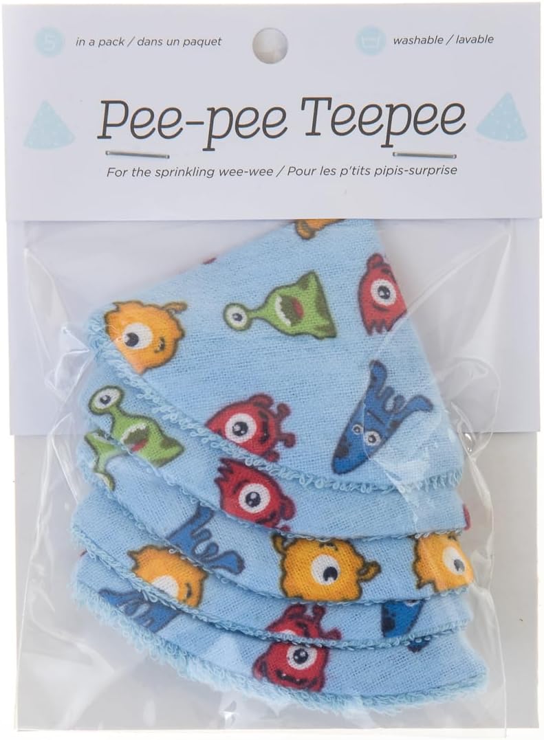 Washable Cotton Pee-Pee Teepees That Shield Baby Boys Pee During Diaper Changes. Makes a Great add-on Gift for a Baby Shower Thanks to its Fun, Gift-Ready Store Packaging. 5 Pack. Western
