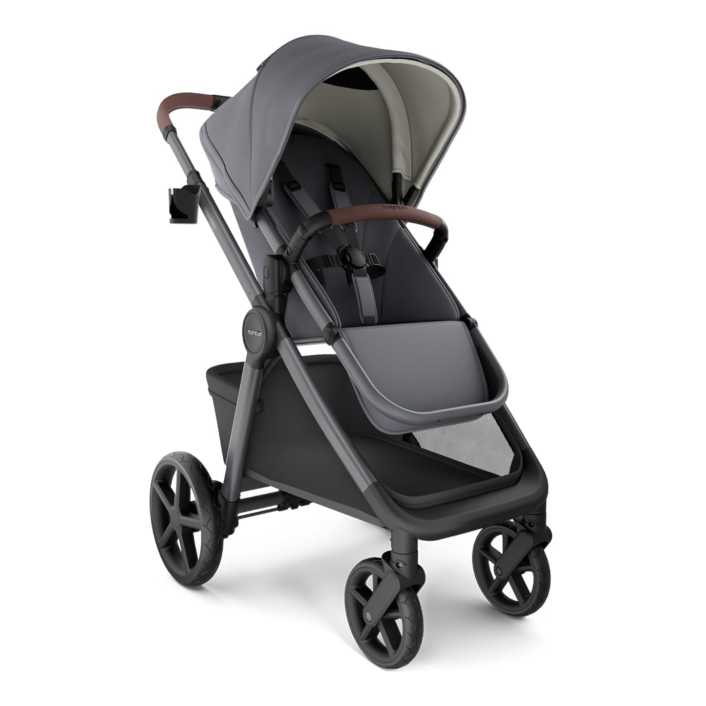Mompush Ultimate2 Baby Stroller, Premium Convertible Full-Size Stroller for Toddler, Reversible Seat with One Hand Recline Adjustment, Car Seat Adapter Included