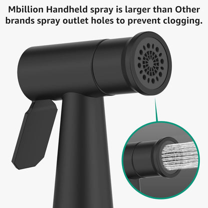 Handheld Bidet Sprayer for Toilet Brushed Nickel with Leakproof Hose,Stainless Steel Cloth Diaper Sprayer,Adjustable Water Pressure,Dual Mode Wall/Toilet Mount Jet Spray for Baby Feminine Senior Wash