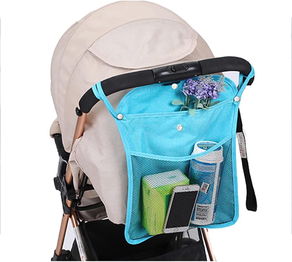Baby Stroller Organizer,Black,Umbrella stroller organizer,Extra pockets to store snacks/wipes items,Holds water bottles, toddler sweat shirt etc (Black)