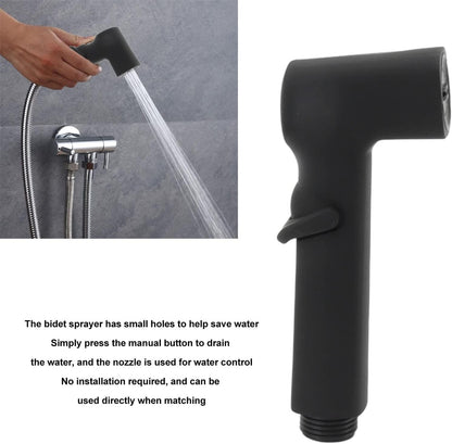 TOPINCN Black Bidet Sprayer Stainless Steel Bidet Attachment for Toilet Handheld Cloth Bathroom Diaper Sprayer for Kitchen Adjustable Water Pressure