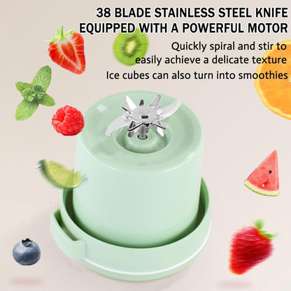 Portable Juice Cup Blender for Smoothies Shakes Fruit Crush Baby Food Maker 43oz 1300ML USB Charging Cordless Food Grade Blades Electric Smoothie Blender for Small Ice Kitchen Outdoor