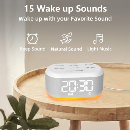 Brown Noise Sound Machine 30 Soothing Sounds White Noise Machine with 12 Night Light Colors Sleep Machine for Adults Baby Kids 36 Volume Levels Noise Canceling for Office Home Privacy