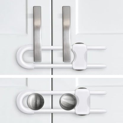 Baby Proofing Cabinets,Cabinet Locks for Babies,U-Shaped Child Locks for Cabinets, Child Proof Cabinet Latches,Child Safety Cabinet Locks with Adjustable by SPISPI (Pack of 2)