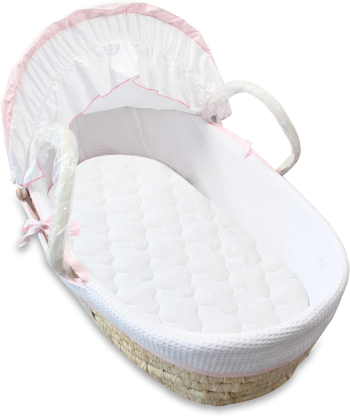 Bassinet Mattress Pad Cover for BCOL and bonbay Baby Bassinet Bedside Sleeper, 2 Pack, Waterproof Quilted Ultra Soft Surface