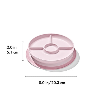 OXO Tot Stick and Stay Suction Divided Plate - Opal