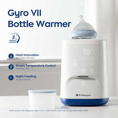 Bc Babycare Bottle Warmer,10-in-1 Fast Baby Milk Warmer with Smart Temperature Control, Rotating Heating, Bottle Warmers for All Bottles