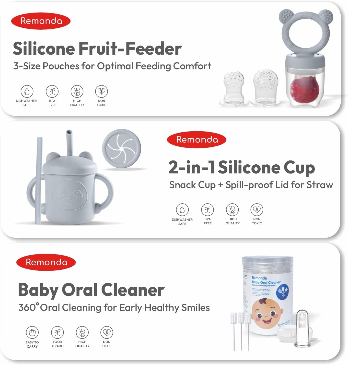 Remonda 23-Piece BPA-Free Silicone Baby Feeding Set | Extra Large Suction Plates, Toddler Bowls, Self Feeding Spoons, and More | Dishwasher Safe| Baby Led Weaning Supplies (Green）01