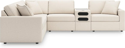 Signature Design by Ashley Modmax Coastal Press-Back Swivel Glider Rocker Recliner with Machine Washable Cover, Hidden Storage Compartments and 2 Bolster Pillows, Beige - Colors B