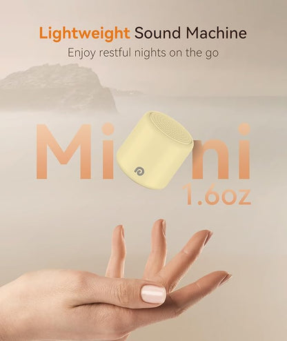Dreamegg Travel White Noise Machine - Portable Sound Machine for Baby Adults, Travel Sound Machine for Sleep, 16 Nature Sound, Timer, White Noise Machine for Sleeping Gift, Butter
