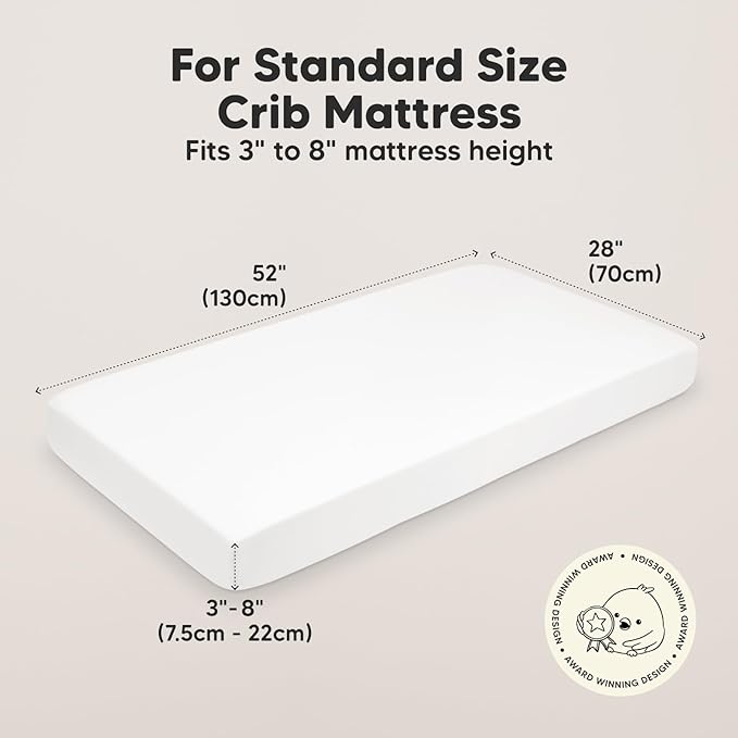 KeaBabies 2-Pack Organic Crib Sheets for Boys, Girls - 52x28 Fitted Crib Mattress Sheet Neutral, Breathable Jersey Cotton Cover for Baby Bed, Toddler Mattress, Soft & Cute Prints (Rose)