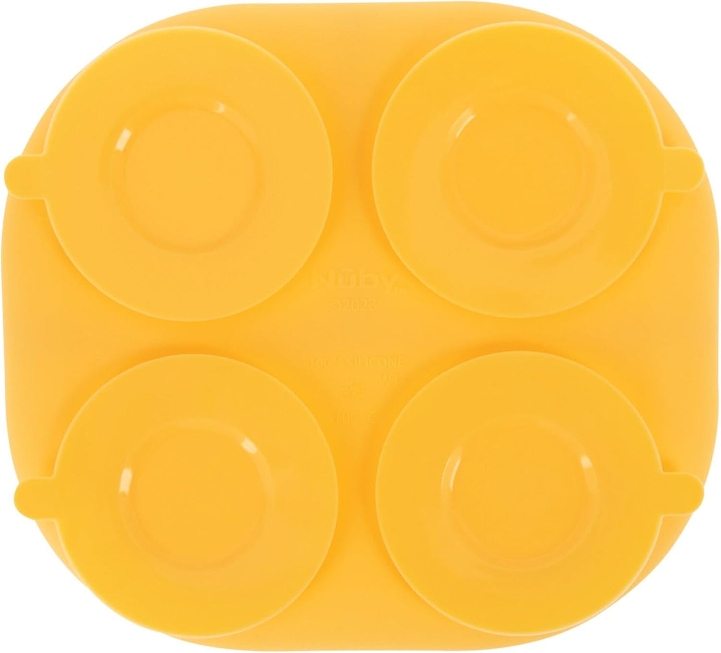Nuby Silicone Round Suction Plate with Lid - Dishwasher-Safe Baby and Toddler Plate - 6+ Months - Aqua and Coral - Back to School Essentials