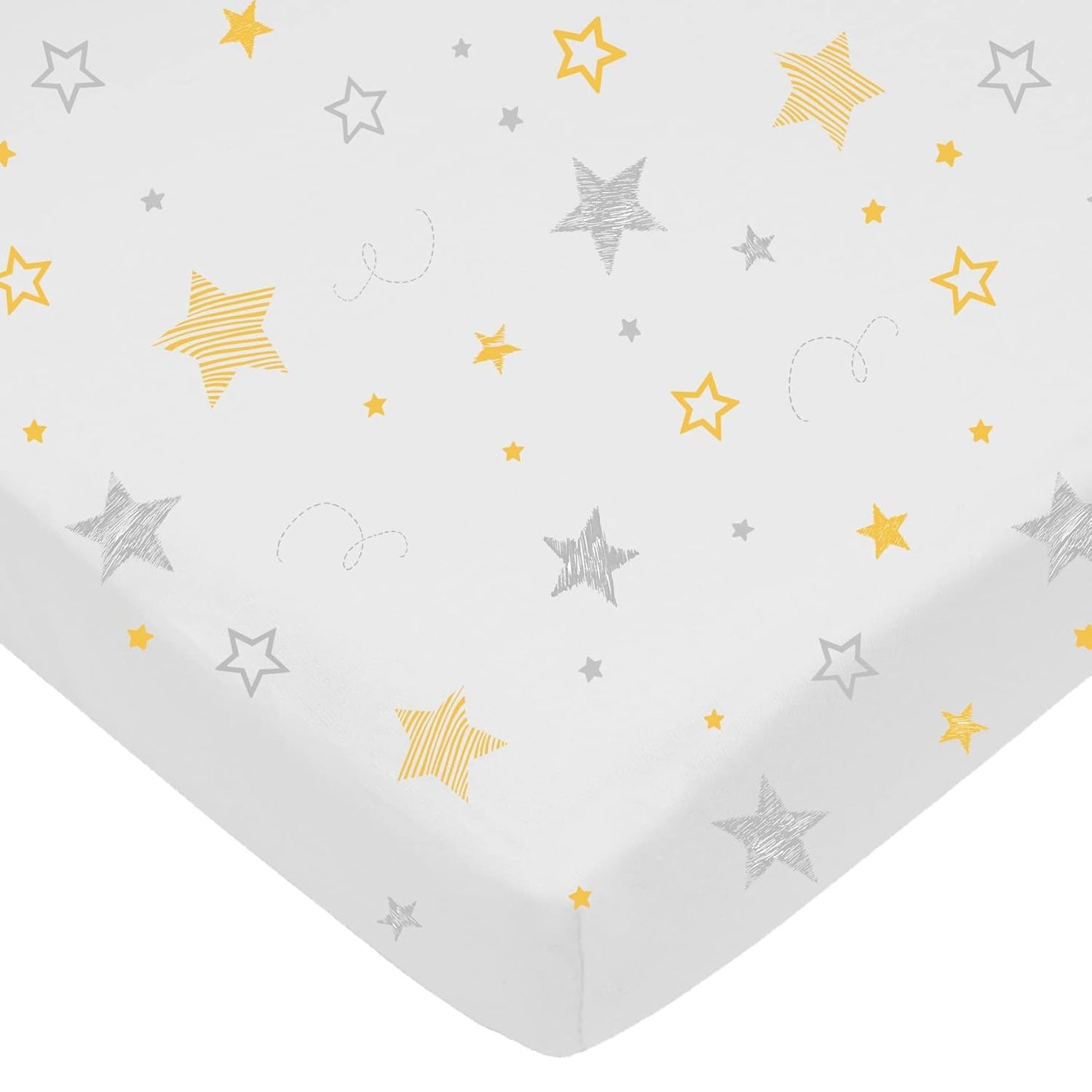 American Baby Company 100% Natural Cotton Fitted Pack and Play Sheet 39" x 27" - Soft & Breathable Pack N Play Sheet for Playpen, Playard & Mini Crib Mattress, Navy Whale, for Boys & Girls