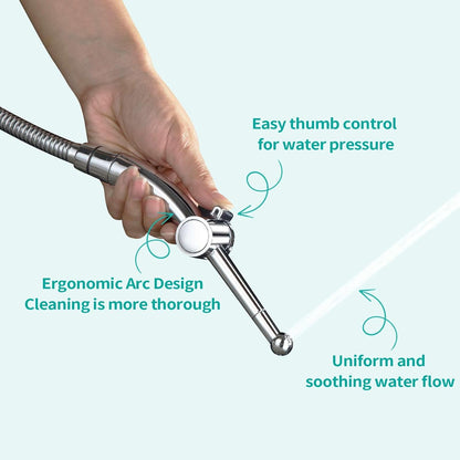 BARROCK Advanced Handheld Bidet Sprayer Set for Toilet, Bathroom Ergonomic Jet Bidet Spray Attachment Kit for Muslim Shower, Feminine Hygiene, Bathing Pets and Washing Baby Cloth Diaper, Matte Black