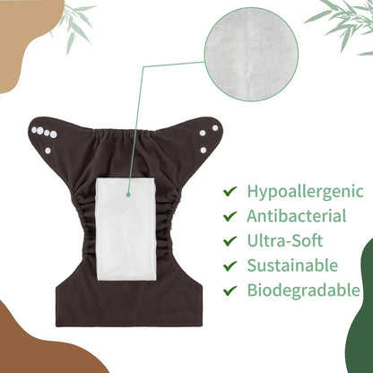 Diaper Liners Kawigo Cloth Diaper Liner for Baby Cloth Diaper Natural Soft Rayon Made from Bamboo 400 Sheets 11.8 x 7.1in Unscented Fragrance Free Chlorine Free