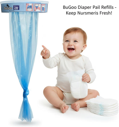 Diaper Pail Refill Bags Compatible with Diaper Genie & Munchkin, 7-layer Thick Odor Lock Unscented Trash Disposal, 5 Pack 1400 Count