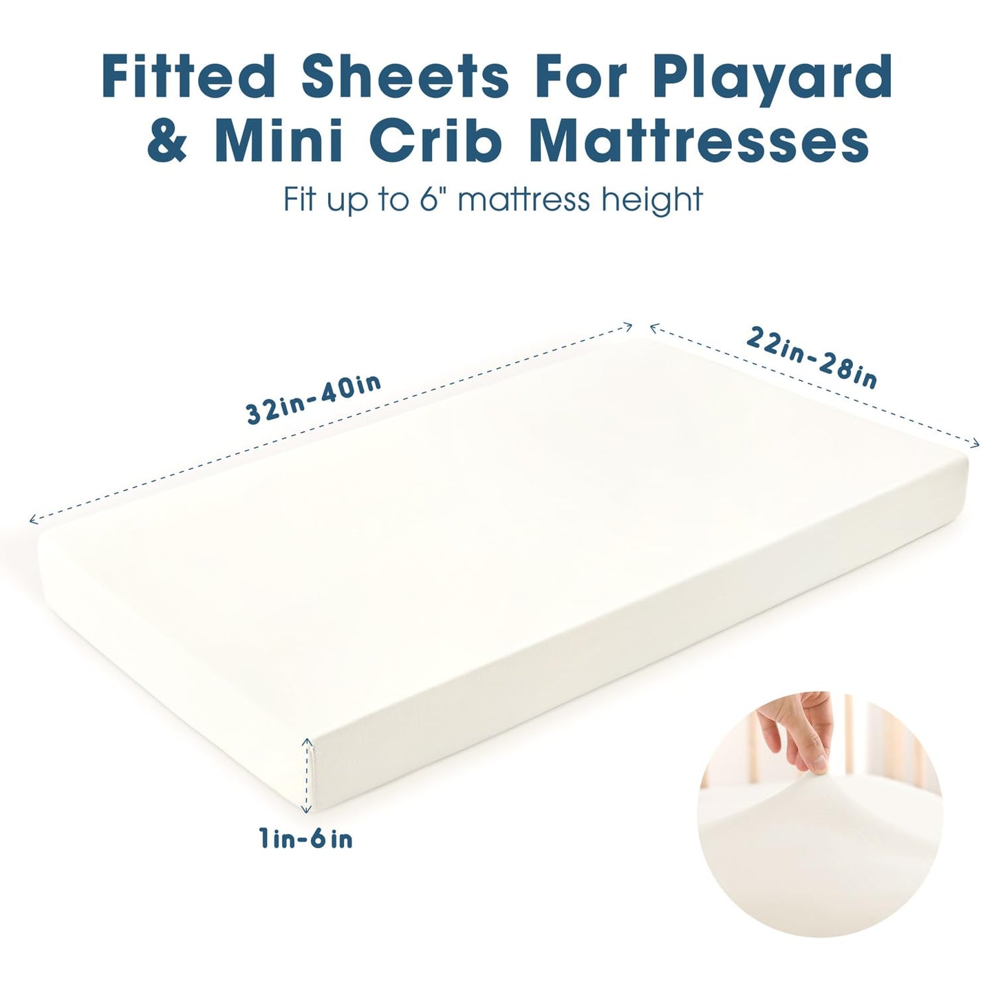 GRSSDER Stretch Ultra Soft Jersey Knit Fitted Pack n Play Playard Sheets Set 2 Pack，Fits Portable/Mini Cribs Sheets, Playards Mattress Pads, Stylish Watercolor Animals for Baby, Mint Green