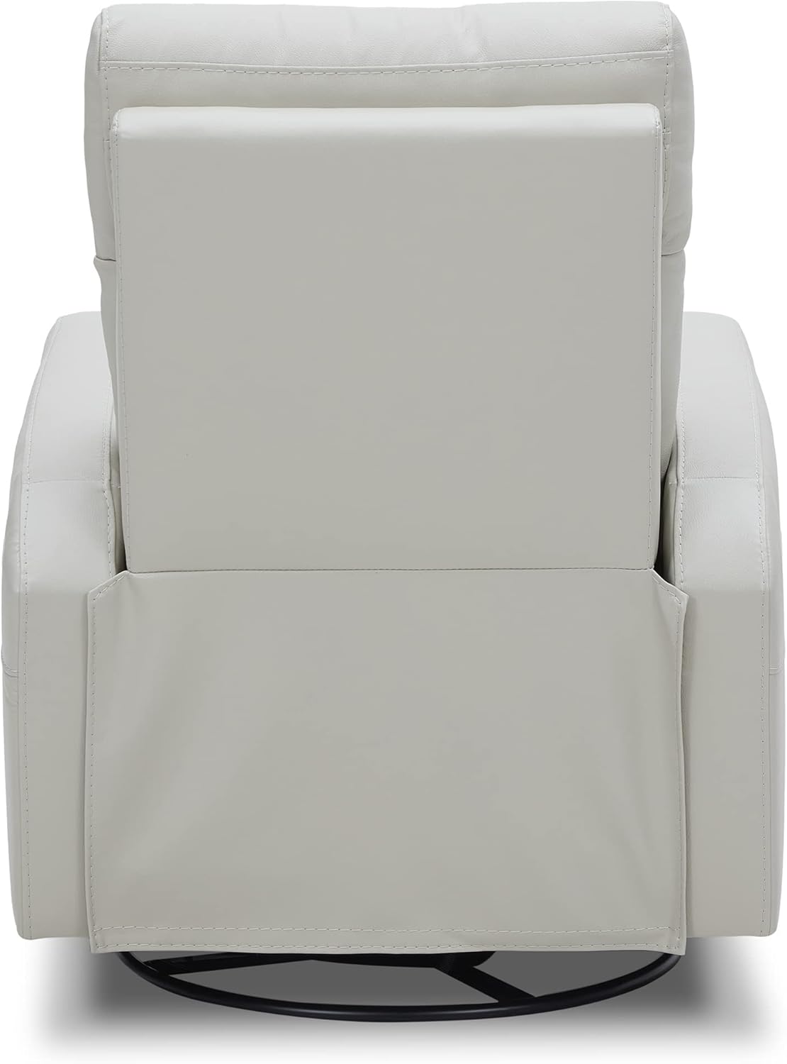 CHITA Genuine Leather Power Recliner Chair for Adults, FSC Certified Electric Nursery Swivel Glider for Living Room, Camel Brown