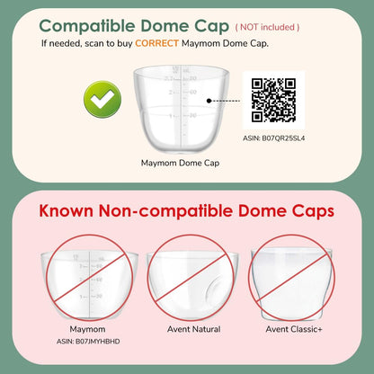 Maymom Screw Lids Aka Travel Caps with Rewritable Sealing Disc Compatible with Avent Bottle, Maymom Wide Mouth Bottles; Cap Replace Avent Natural Bottle Sealing Ring and Sealing Disc, 6pcs. (Blue)