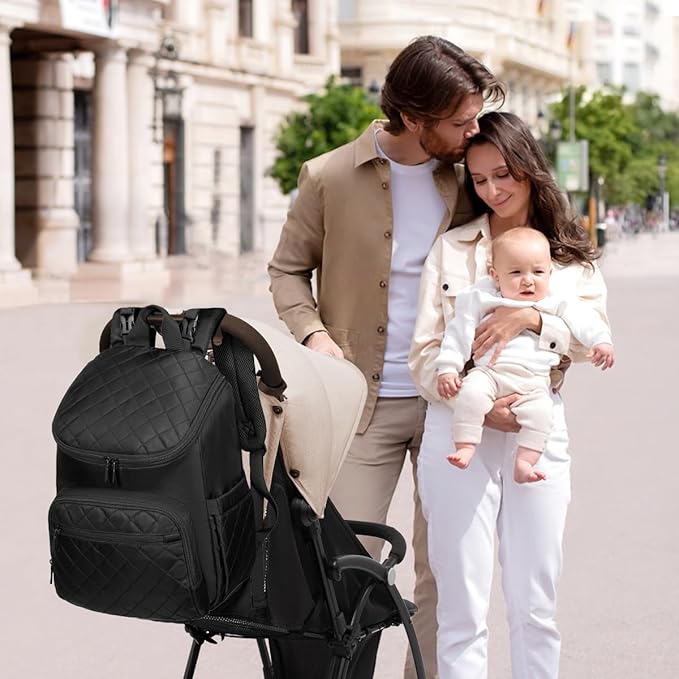 LOVEVOOK Diaper Bag Backpack Large Capacity Baby Bag with Portable Changing Pad, Multifunction Baby Travel Backpack