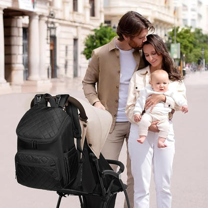 LOVEVOOK Diaper Bag Backpack Large Capacity Baby Bag with Portable Changing Pad, Multifunction Baby Travel Backpack