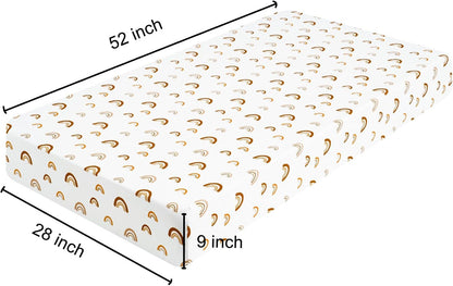 PHF 3 Pack Soft Mini Crib Sheets, Floral & Animal Pack N Play Sheets for Baby Boys Girls, No Slip Universal Fit for Pack N Play, Playard, Portable and Mini Crib Mattresses,Floral & Animal