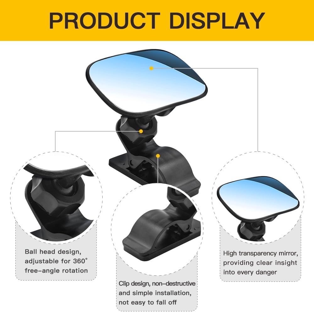 Baby Car Mirror, Car Seat Mirror For Baby Rear Facing, 360° Rotation For Viewing Rear Passengers, Suitable For Most Cars, SUVs, Trucks, Etc
