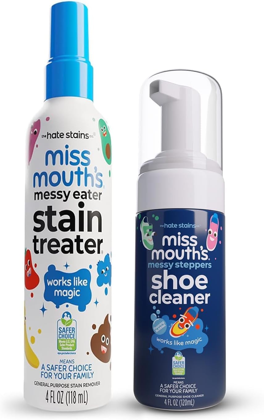 Miss Mouth's Messy Eater Stain Treater Spray - 4oz Stain Remover - Newborn & Baby Essentials - No Dry Cleaning Food, Grease, Coffee Off Laundry, Underwear, Fabric