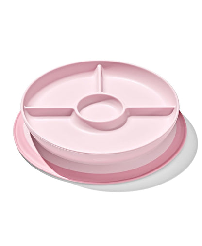 OXO Tot Stick and Stay Suction Divided Plate - Opal