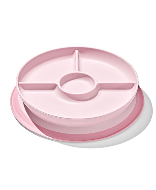 OXO Tot Stick and Stay Suction Divided Plate - Opal