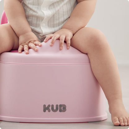 KÜB 3-in-1 Potty Training Toilet (Chair, Seat, Step Stool) - 9 CM Splash Guard, One-Click Assembly, Easy to Clean - Versatile Toddler Potty Trainer for Boy Girl - Grey