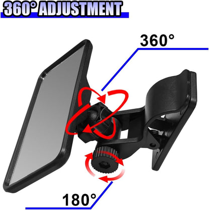 YoRise Car Mirror for Baby, Clip-on Wide Angle Rear View Convex Mirrors, Car Seat Mirror for Baby Rear Facing, 360° Adjustable Car Seat Mirrors for Viewing Infant Toddler Child (Sucker)