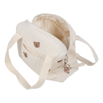 Alomejor stroller storage bag, multi-purpose large capacity hanging organizer with zipper pockets for parents travelers artists shopping art supplies