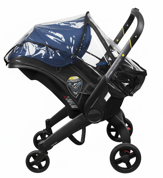 Car Seat Rain Cover, Compatible with Doona Infant Car Seat Stroller, Food Grade EVA with Side Ventilation - Waterproof Windproof Protection Against Rain Snow Wind Dust Cold