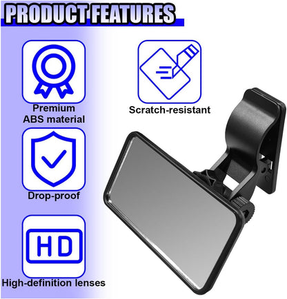 YoRise Car Mirror for Baby, Clip-on Wide Angle Rear View Convex Mirrors, Car Seat Mirror for Baby Rear Facing, 360° Adjustable Car Seat Mirrors for Viewing Infant Toddler Child (Sucker)