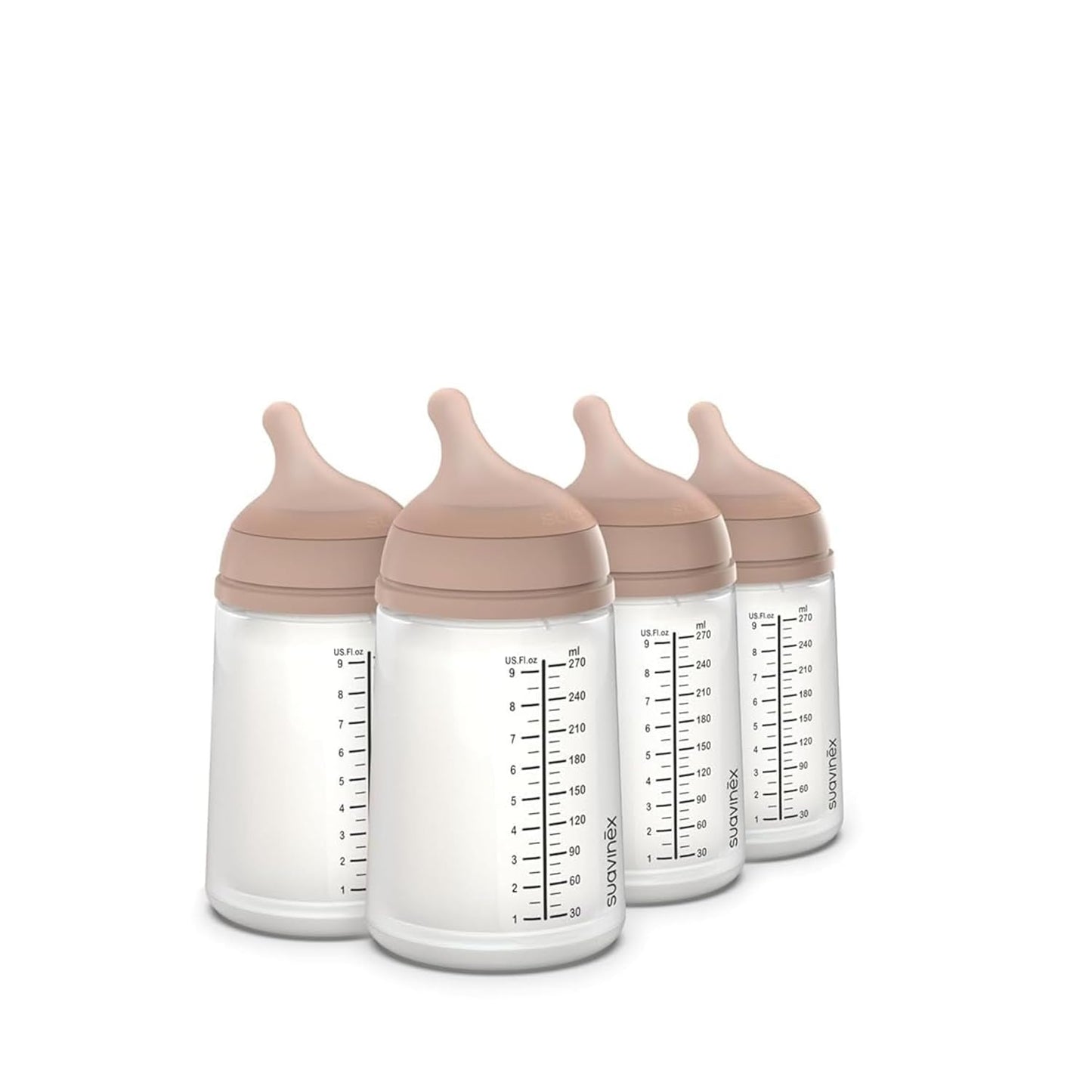 Suavinex Zero Zero Anti Colic Baby Bottle, No 1 Spanish Baby Bottle Brand, Minimizes Bottle Rejection & Nipple Confusion, Perfect for Breastfeeding Babies, 6oz/180mL, Deep Tone, Adaptable Flow Nipple