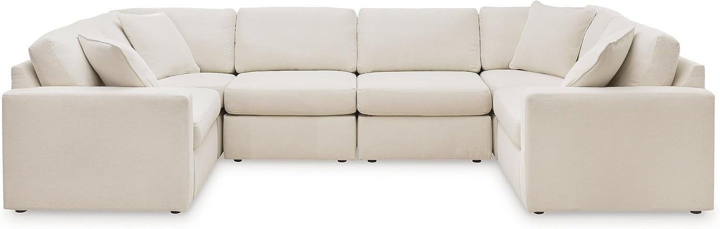 Signature Design by Ashley Modmax Coastal Press-Back Swivel Glider Rocker Recliner with Machine Washable Cover, Hidden Storage Compartments and 2 Bolster Pillows, Beige - Colors A