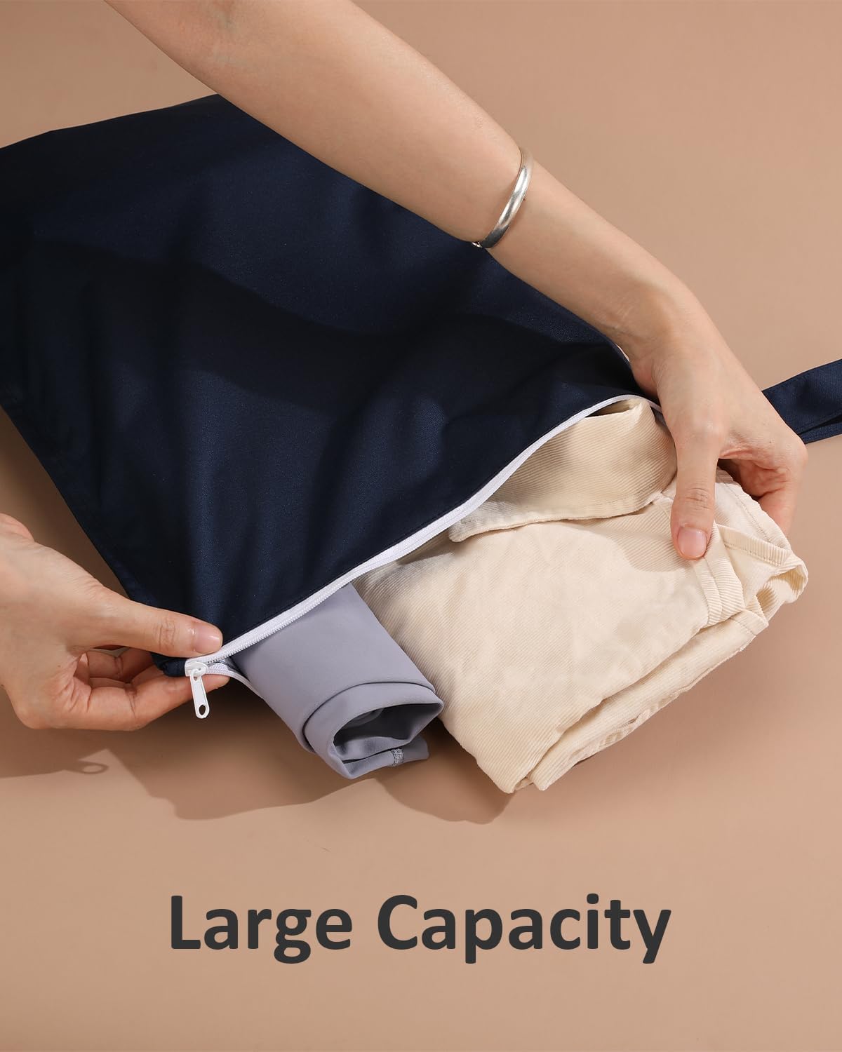 Wet Dry Bag for Swimsuit, Waterproof Travel Bag for Baby Cloth Diapers, Pump Parts, Pool, Gym Clothes, Toiletry, Strap to Stroller, Daycare,Food Storage and Wet Clothes P17-U