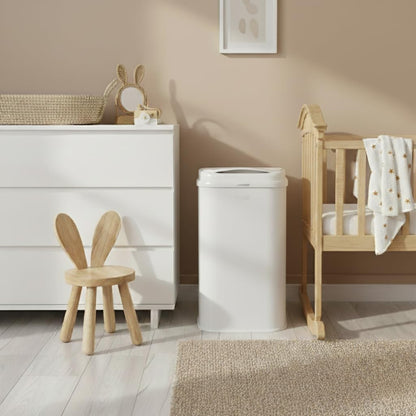 Ubbi Steel Diaper Pail, Odor Locking, No Special Bag Required, Award-Winning, Registry Must-Have, White