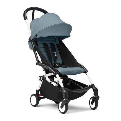 Stokke YOYO3 Stroller from 6 Months - Includes Black Frame, Seat Cushion & Canopy - Folds in & Out in a Flash - Light & Compact - Carry-On Compatible