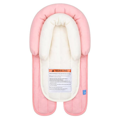 COOLBEBE Upgraded 2-in-1 Babybody Supports for Newborn Infant - Extra Soft Breathable Car Seat Insert Cushion Pad, Perfect for Carseat, Stroller, Swing, Bouncer, Pink